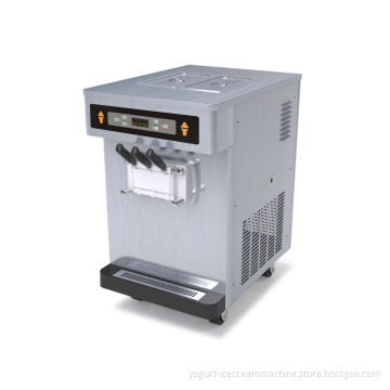 3 Flavor Soft Serve Frozen Yogurt Making Machine, Counter Top Ice Cream Machine With Pre-cooling System